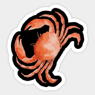 Image: Watercolor, Crab Sticker